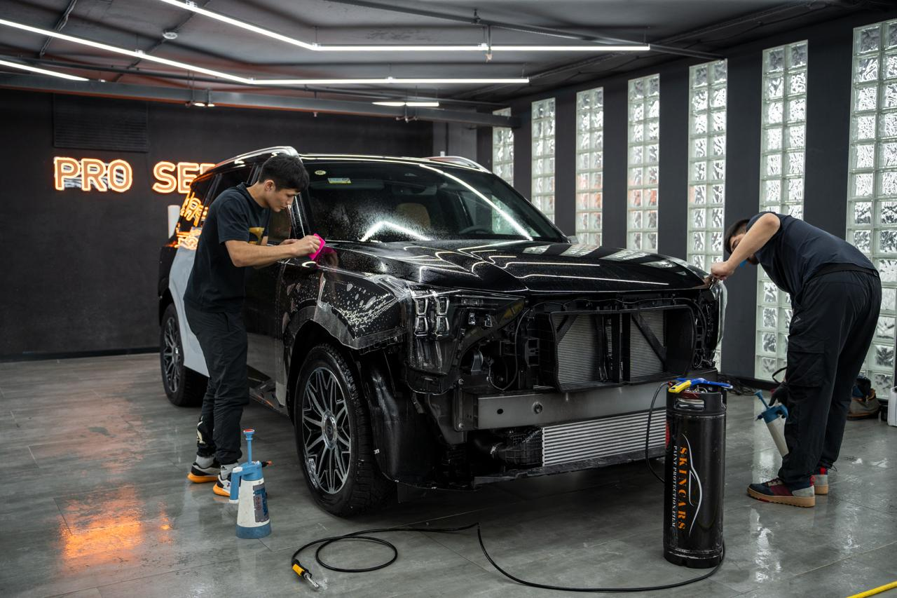 GAC GS8 — монтаж плёнки на переднюю часть кузова