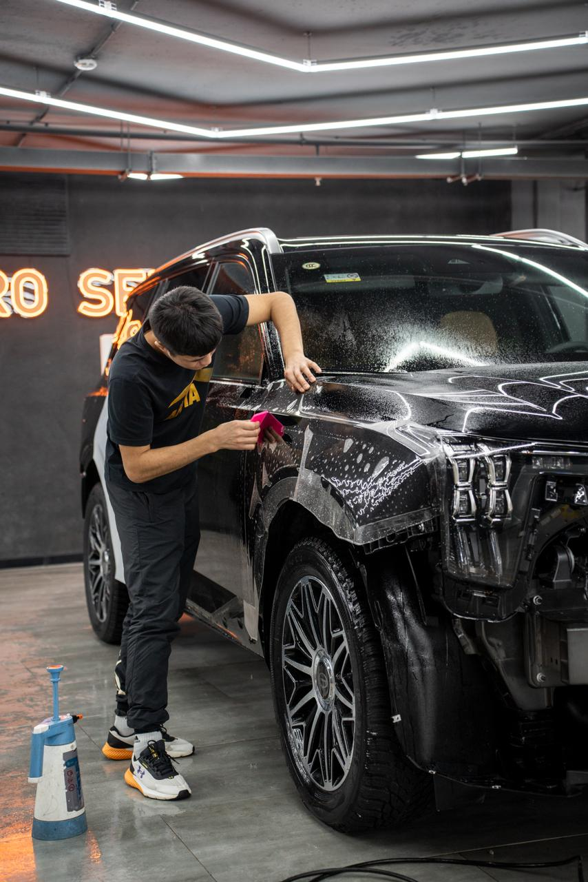 GAC GS8 — монтаж плёнки на переднее крыло