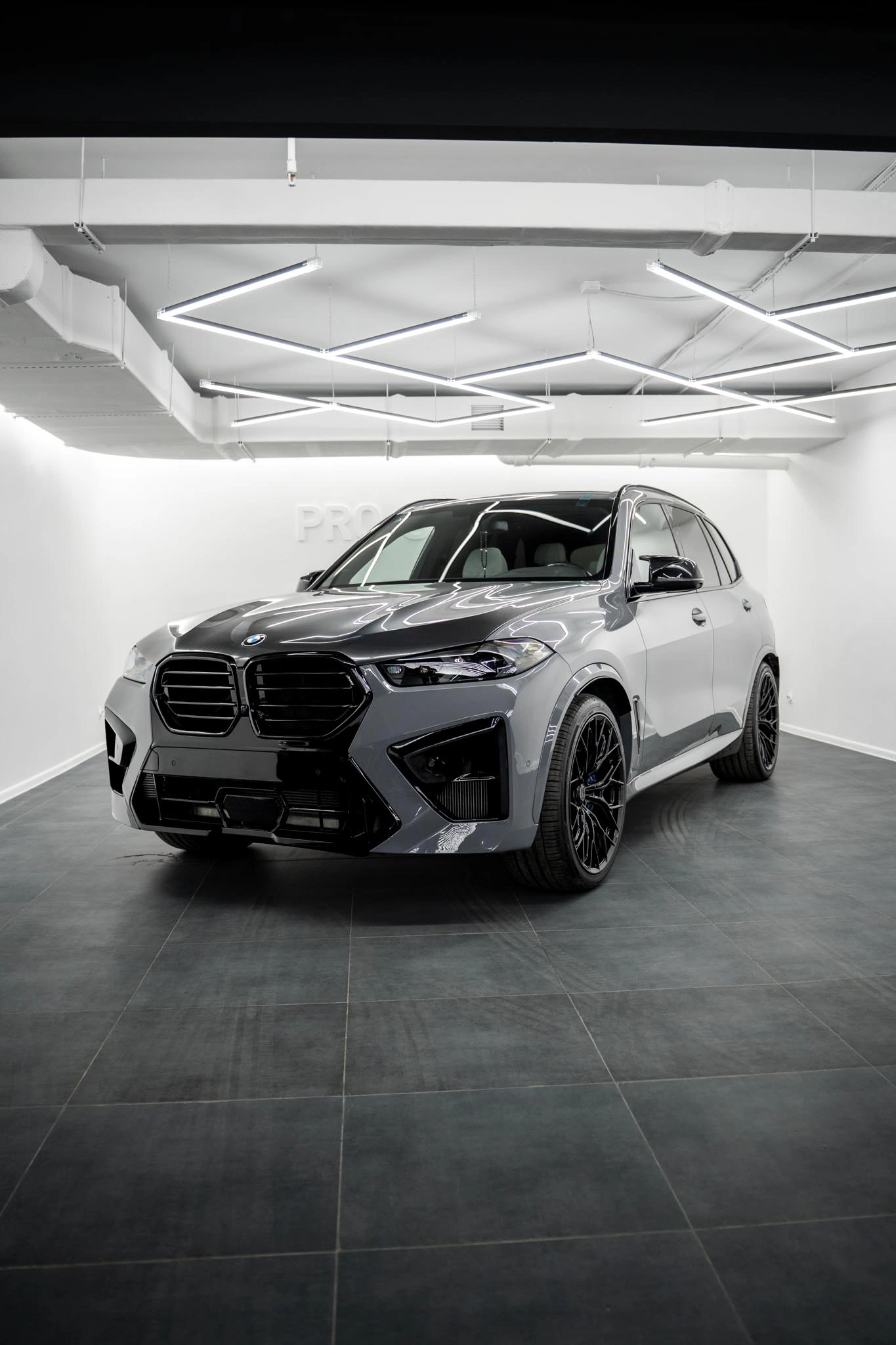 BMW X5 — синий кузов в серой плёнке: фото работы PRO Service — 4